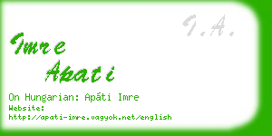 imre apati business card